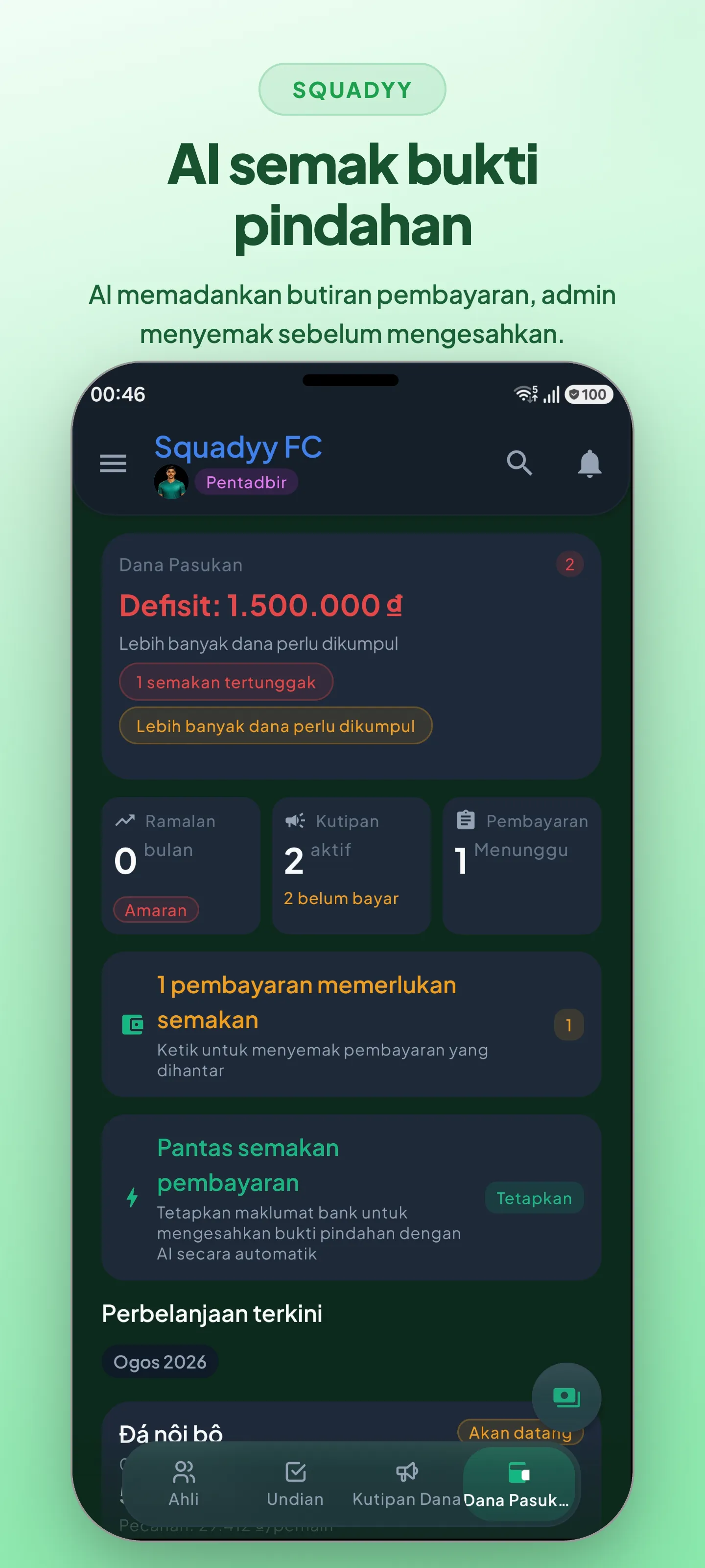 Squadyy - Pengurusan dana